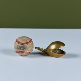 Brass Open Mouth Whale Ashtray