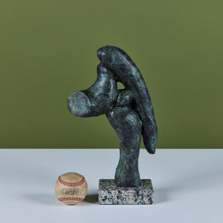 Abstract Bronze Sculpture on Granite Base