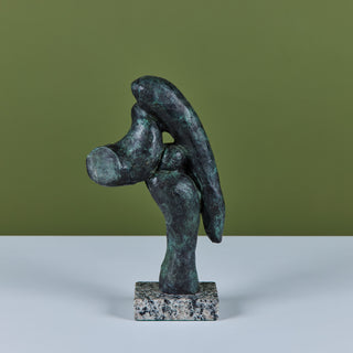 Abstract Bronze Sculpture on Granite Base