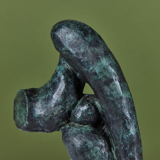 Abstract Bronze Sculpture on Granite Base