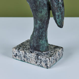 Abstract Bronze Sculpture on Granite Base