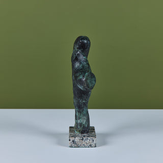Abstract Bronze Sculpture on Granite Base