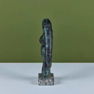 Abstract Bronze Sculpture on Granite Base
