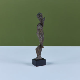 Abstract Bronze Mounted Sculpture
