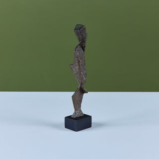 Abstract Bronze Mounted Sculpture