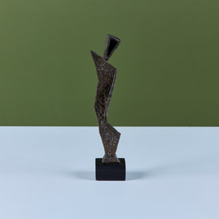 Abstract Bronze Mounted Sculpture