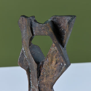 Angular Abstract Bronze Mounted Sculpture