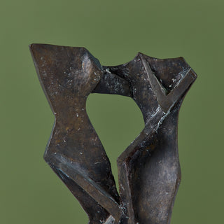 Angular Abstract Bronze Mounted Sculpture