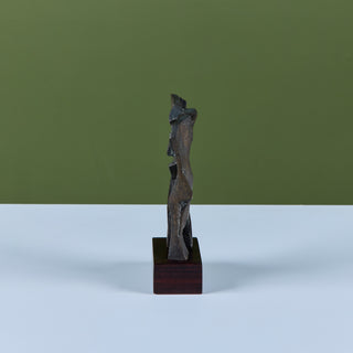Angular Abstract Bronze Mounted Sculpture