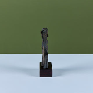 Angular Abstract Bronze Mounted Sculpture