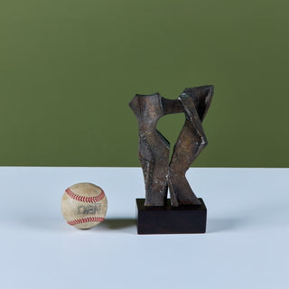 Angular Abstract Bronze Mounted Sculpture