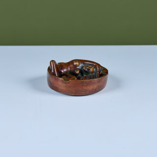 Cast Bronze Figure Ashtray