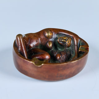 Cast Bronze Figure Ashtray