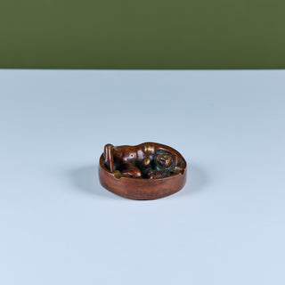 Cast Bronze Figure Ashtray