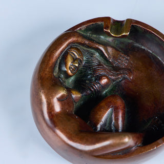 Cast Bronze Figure Ashtray