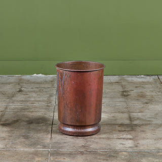 Patinated Copper Waste Bin