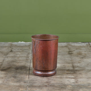 Patinated Copper Waste Bin