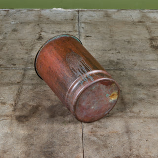 Patinated Copper Waste Bin