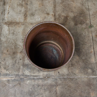 Patinated Copper Waste Bin