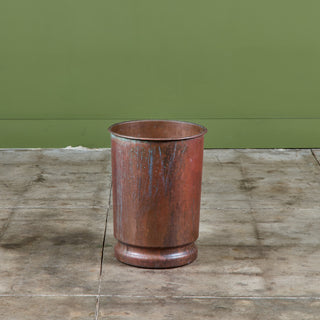 Patinated Copper Waste Bin