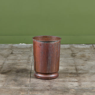Patinated Copper Waste Bin