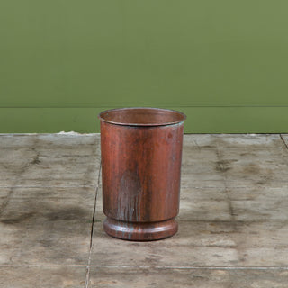 Patinated Copper Waste Bin