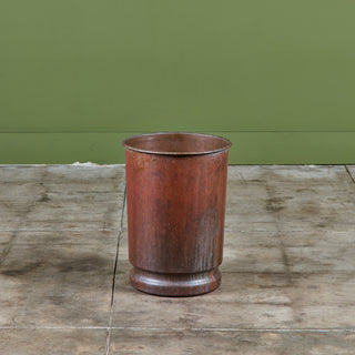 Patinated Copper Waste Bin