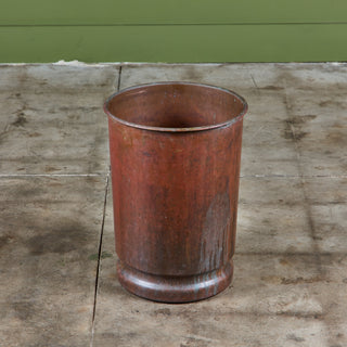 Patinated Copper Waste Bin
