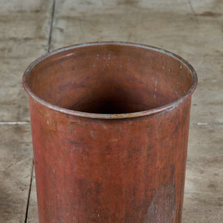 Patinated Copper Waste Bin