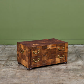 Patchwork Burlwood Coffee Table Chest