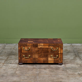 Patchwork Burlwood Coffee Table Chest
