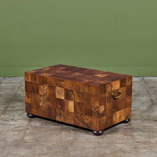 Patchwork Burlwood Coffee Table Chest