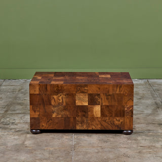 Patchwork Burlwood Coffee Table Chest