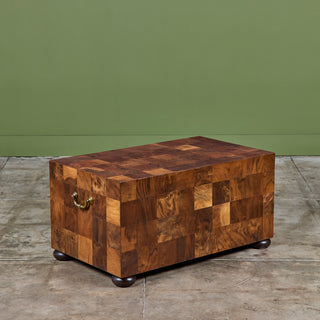 Patchwork Burlwood Coffee Table Chest