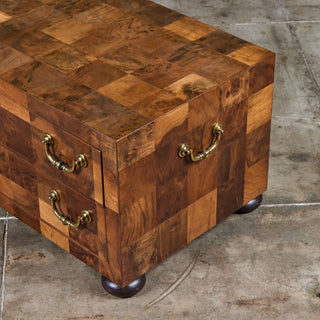Patchwork Burlwood Coffee Table Chest