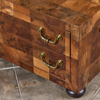 Patchwork Burlwood Coffee Table Chest