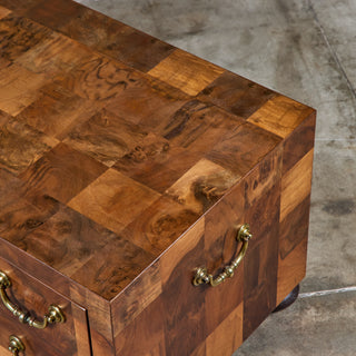 Patchwork Burlwood Coffee Table Chest