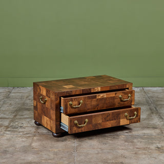 Patchwork Burlwood Coffee Table Chest