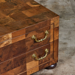 Patchwork Burlwood Coffee Table Chest