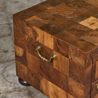 Patchwork Burlwood Coffee Table Chest