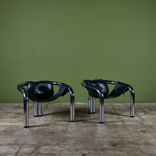 Pair of  "Palo Alto" Lounge Chairs by Byron Botker for Landes Manufacturing Co.