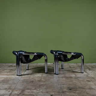 Pair of  "Palo Alto" Lounge Chairs by Byron Botker for Landes Manufacturing Co.