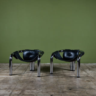 Pair of  "Palo Alto" Lounge Chairs by Byron Botker for Landes Manufacturing Co.