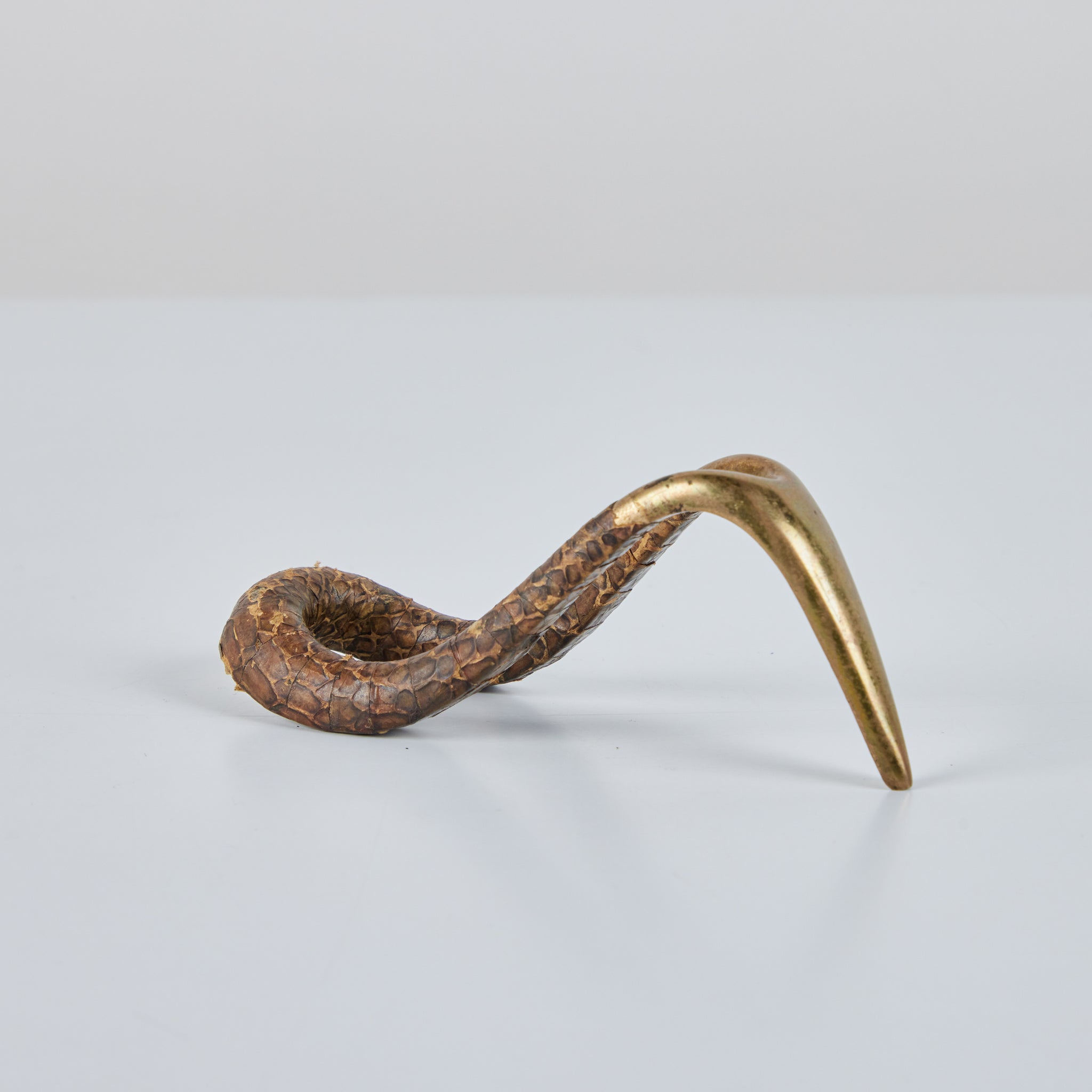 Carl Auböck Snakeskin Wrapped Brass Pipe Stand