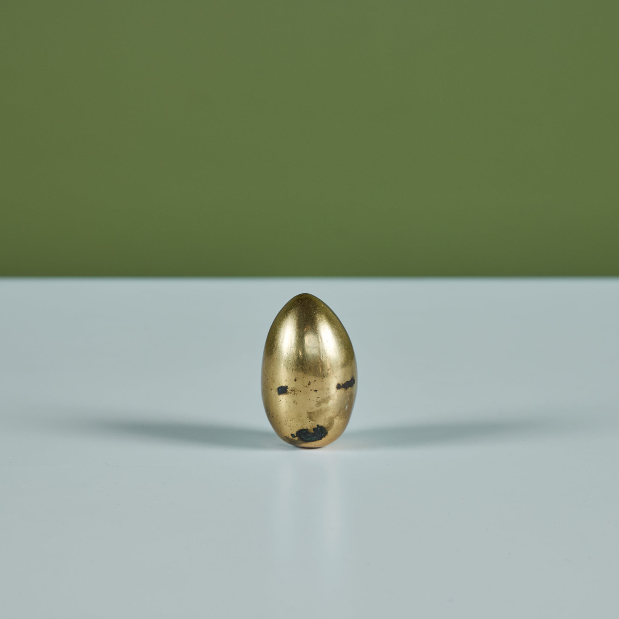 Carl Auböck Style Brass Egg Paperweight