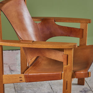 Carl-Axel Acking 'Trienna' Leather Lounge Chair