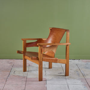 Carl-Axel Acking 'Trienna' Leather Lounge Chair