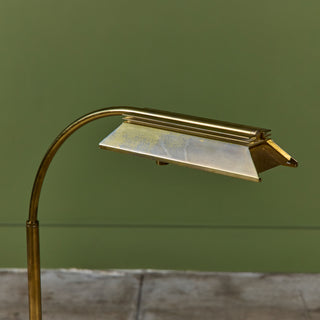 Casella Curved Stem Brass Floor Lamp