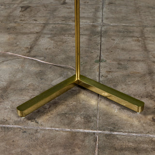 Casella Curved Stem Brass Floor Lamp