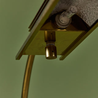 Casella Curved Stem Brass Floor Lamp